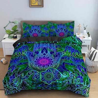 Set Copripiumino Mano Divinatoria Copripiumino Psichedelico Set Biancheria da Letto Coperta Trapuntata Matrimoniale King Full Size Per Adulti Adolescenti Bambini