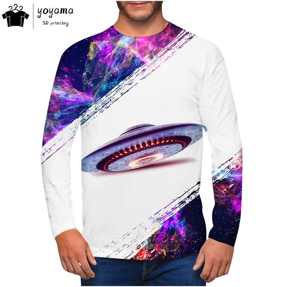 Astronaut Print Men's Long Sleeve T-shirt Men's Clothing Fashion T Shirt Men Casual Hip Hop T-shirts for Men Astronaut T-shirt