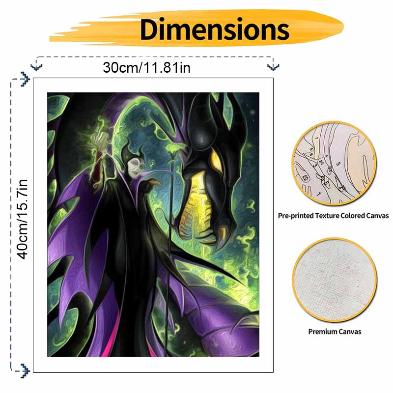 Disney Maleficent Dragon Oil Painting Kit Home Decor Gift
