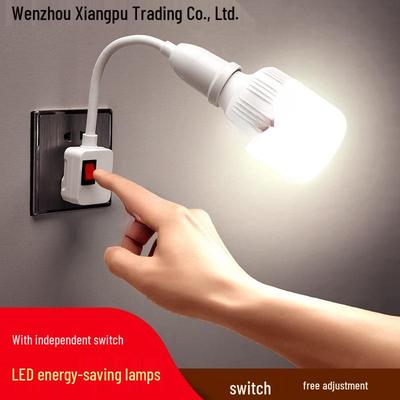 Lumină de noapte LED cu priză, economisitoare de energie, suport pentru lampă cu comutator cu doi/trei pini pentru utilizare în cămin
