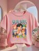 Summer Crew Neck T Shirt Kpop Demon Hunters Cartoon Street Fashion Casual Daily Wear Kids Boys Girls 3 14 Years