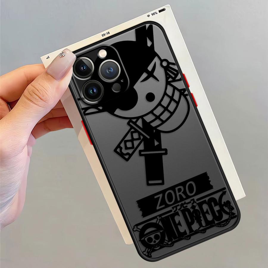 One Piece Zoro Luffy Phone Case for iPhone XR XS X 14 15 Pro Max 6s 11 Pro Max 16 Pro 13 Pro 16e 7 8 SE SE 12 Mini TPU Cover