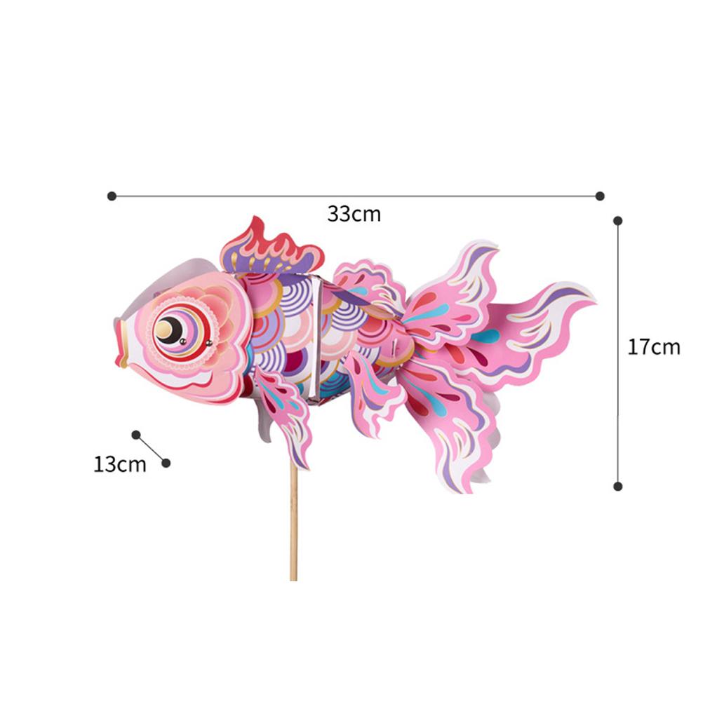 Goldfish Lantern Diy Kit Set 1 Festival Koi Light Material Chinese For Children Handcrafts Pendant Mens Fish Bag Gift Mid-Autumn