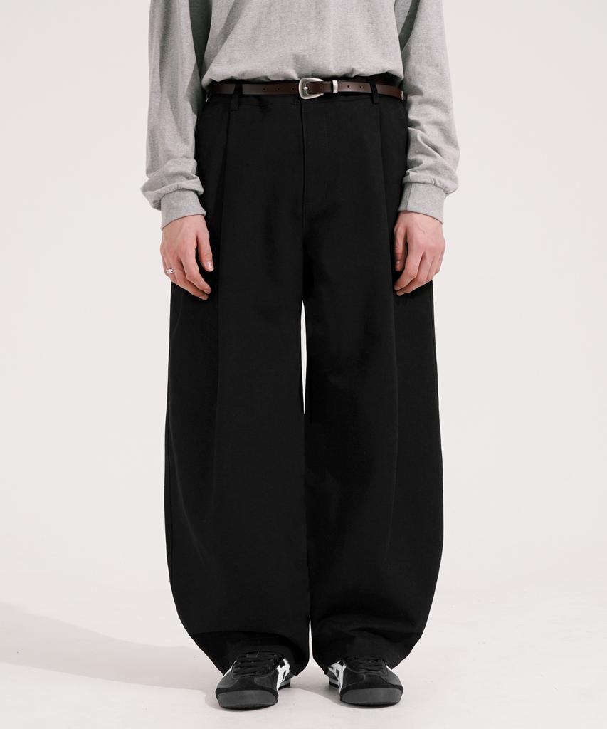 EZKATON Chino Balloon Wide Pants Black Mmlp6858
