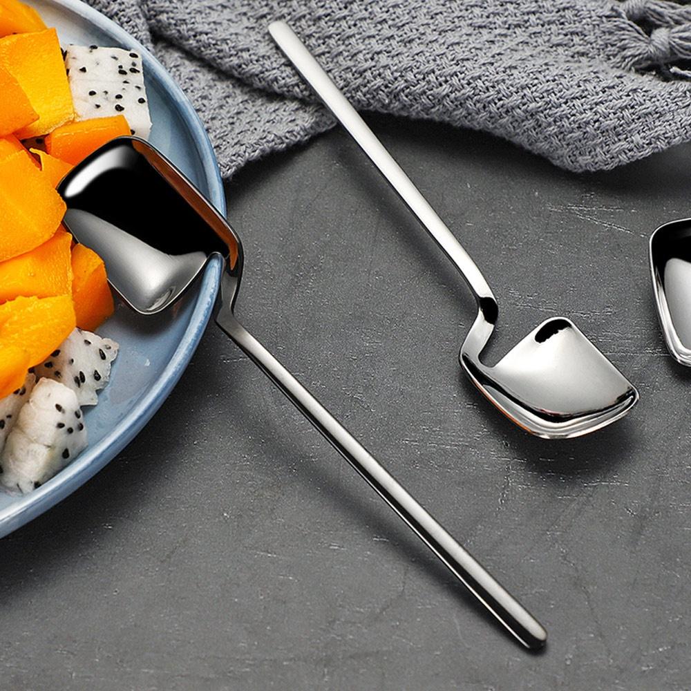 Creative Long Handle Wall Hanging Spoon Stainless Steel Dessert Mixing Ice Cream Tea Coffee Spoon St ARI