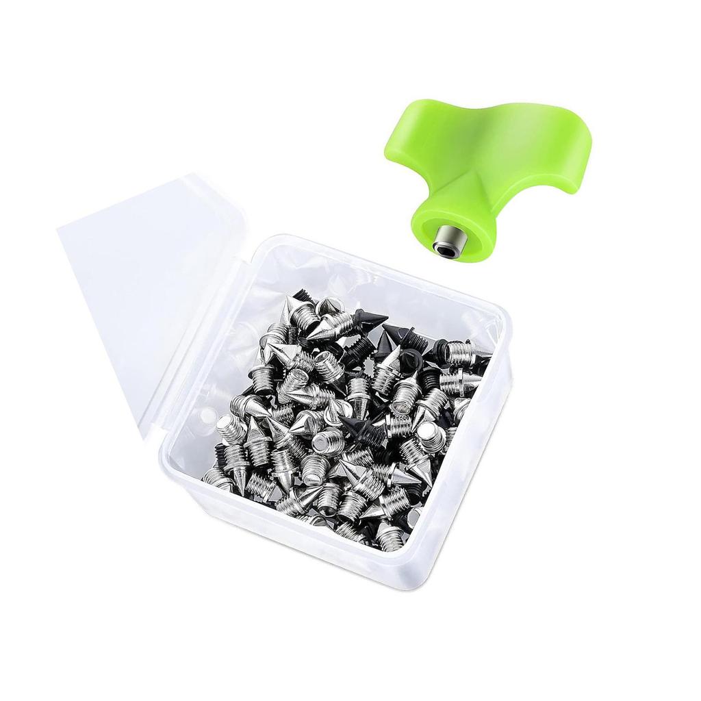 100 Pieces Golf Shoe Spikes Replacement Cleats with Wrench Alloy Steel Anti Portable Universal