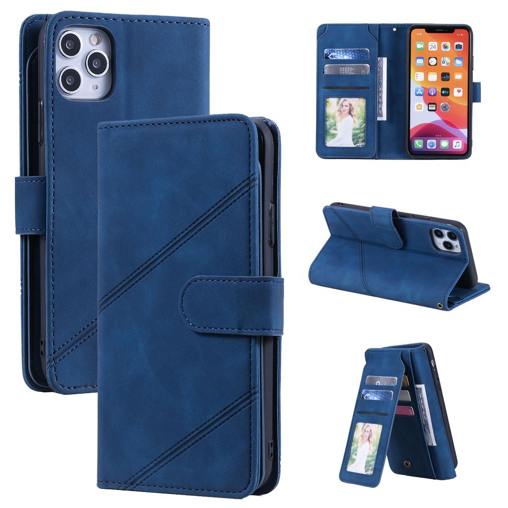 Multifunction Business Card Holder Flip Cover Magnetic Clasp Kickstand Leather Book Folio Phone Case Card Pocket Cover Accessory