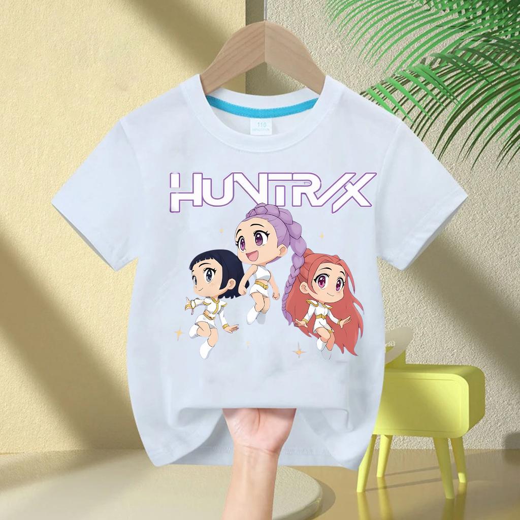 Hot Movie Soft Cotton Baby Girls T Shirt Children's Clothing KPop Demon Hunters Fans Gifts Kids Clothes Fashion Casual Tops