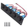 12V 1-4 Gang Universal Toggle Switch Panel USB Car Boat Marine RV Truck Blue LED Styling Accessories Marine Rocker Switch Relays 5