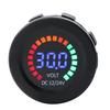 New 12/24V Color LED DC Digital Display Voltmeter with Low Pressure Buzzer Alarm Waterproof Tester