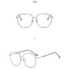 Women's Glasses Men's Fashion Large Frame Metal Glasses