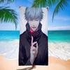 Toalla de Playa de Microfibra Impresa Anime Jujutsu Kaisen Satoru Gojo Escalada de Montaña Playa Natación Correr Absorbente Suave