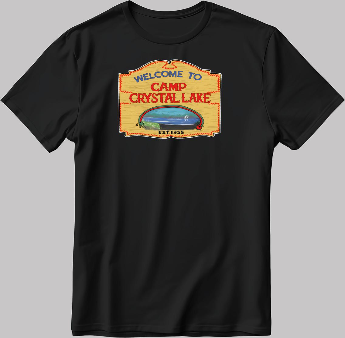 Camp Crystal Lake Short Sleeve White-Black Men/ Women T Shirt Mens Womens Tees Top KA45 4XL