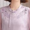 Stylish Chinese-Style Top for Women Aged 40-60 - Elegant Summer Wear for Middle-Aged and Elder Women