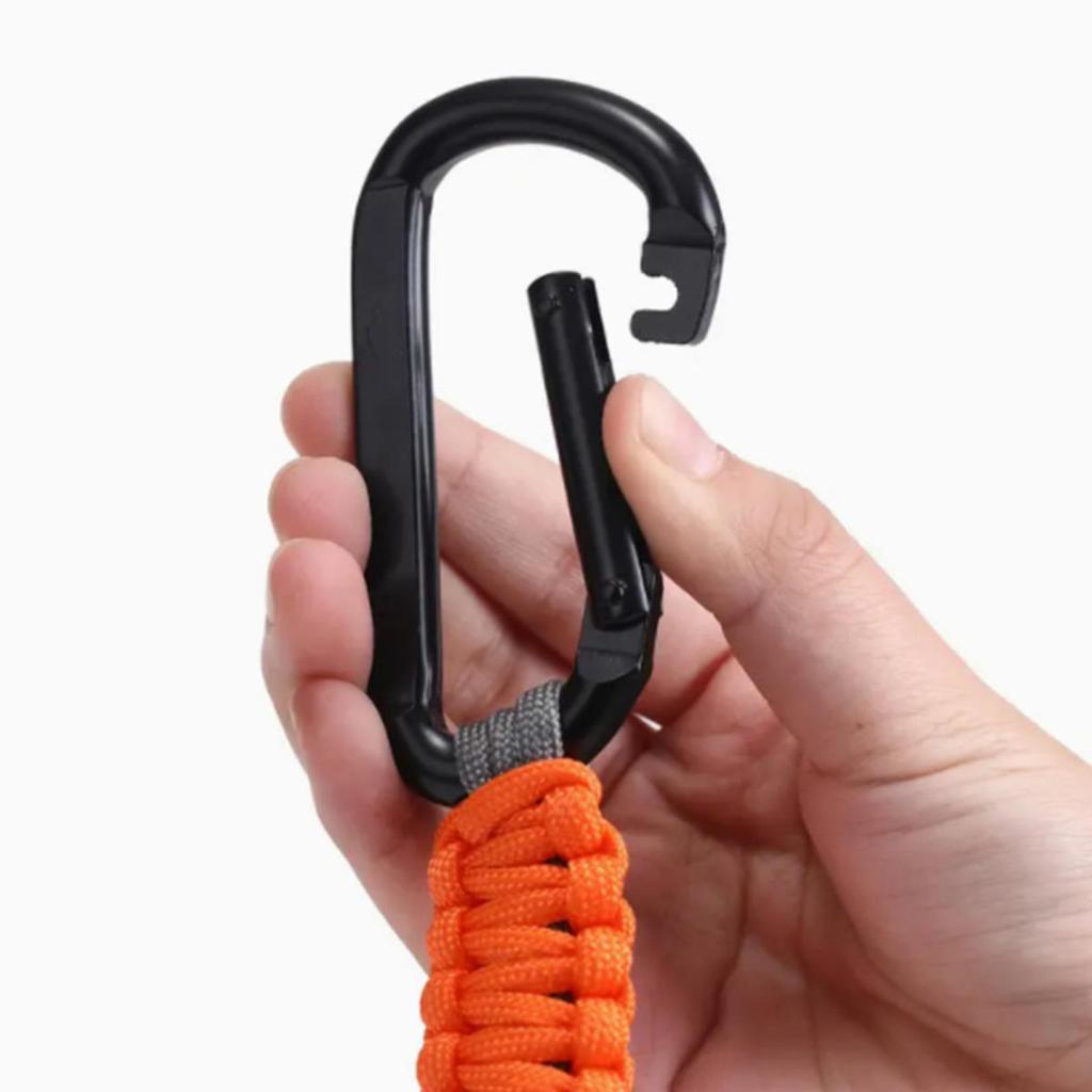 High Strength Paracord Lanyard Multifunctional Anti-lost Braided Woven Keychain Stable Wear-resistant Parachute Cord Carabiner