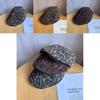 Vintage Leopard Print Newsboy Cap With Sun Protection For Casual Women And Men