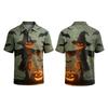 Men's Halloween Print Short Sleeve T-Shirt Stylish Casual Top