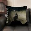QQuevedo Buenas Noches Cushion Cover Natural Linen Organic Fabric DoubleSided Printing Sofa Home Decor Gift Pillow Case