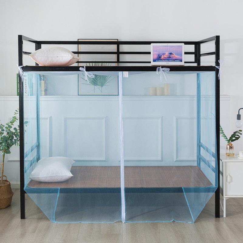 2026 New Zipper-Style Mosquito Net for Student Bunk or Single Bed, 90cm, Dustproof & Thickened