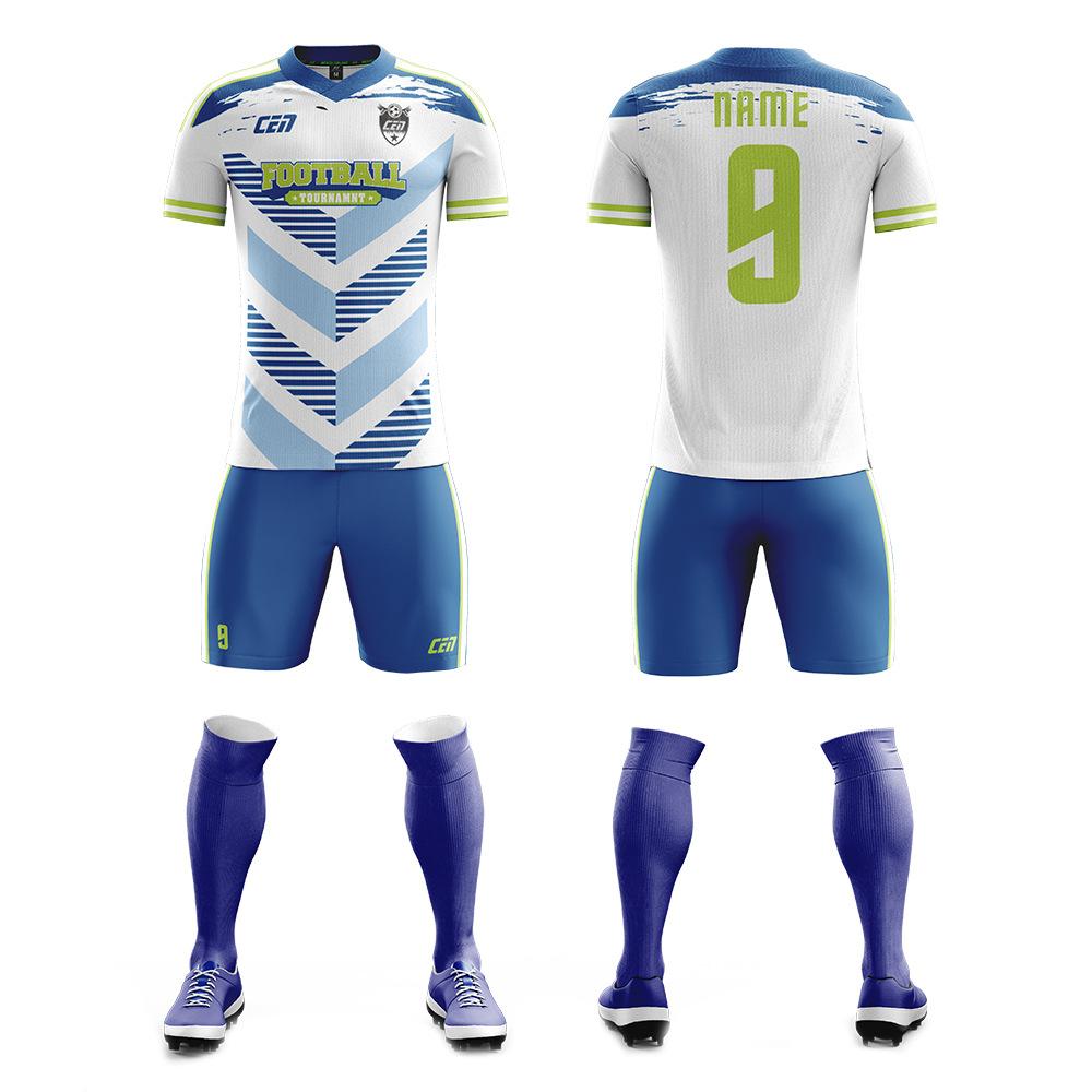 Nine-Action Football Jersey Men'S Suit Training Jersey Women'S Short-Sleeved Children'S Digital Printed Logo Jersey