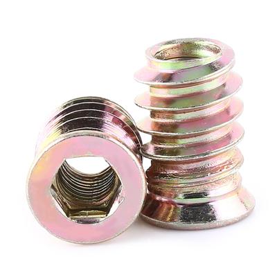 Furniture Hex Socket Drive Threaded Insert Nut Screw In Type (M6*17mm)