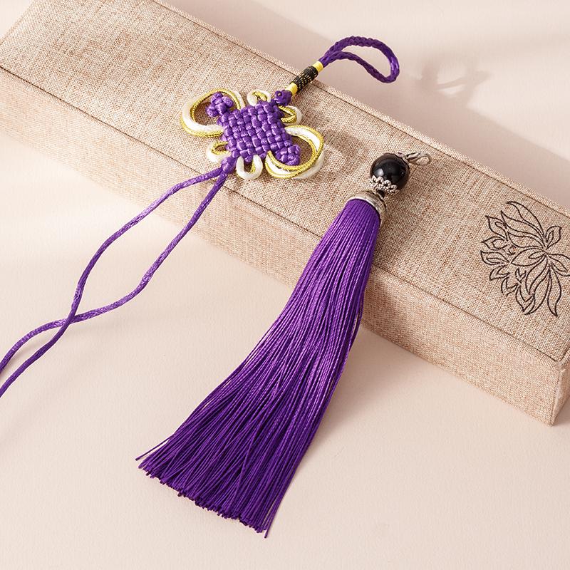 Handmade Chinese Knot Tassel Gourd Charm - DIY Car Hanging Ornament & Musical Instrument Accent
