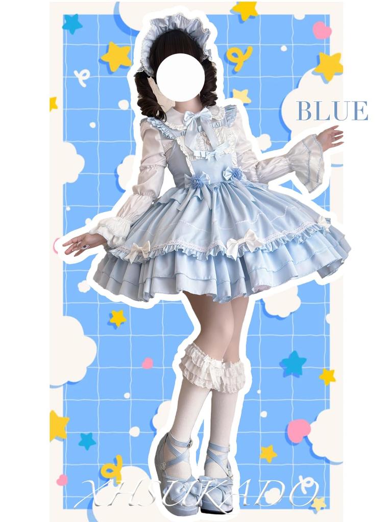 XHSUKADO Lolita Jumper Gothic Idol Fancy Heart School Cultural Light Size M Skirt, Lolita, Costume, Cosplay, Cute, Adult, Girls, Dress, Top, Spring,