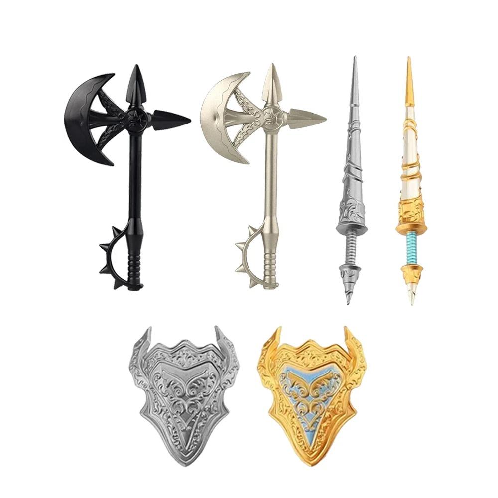 Military Medieval Building Blocks Soldier Warrior Waffen Accessories Sword Battle Axe Hero Villain Series Double-edged Sword Toy