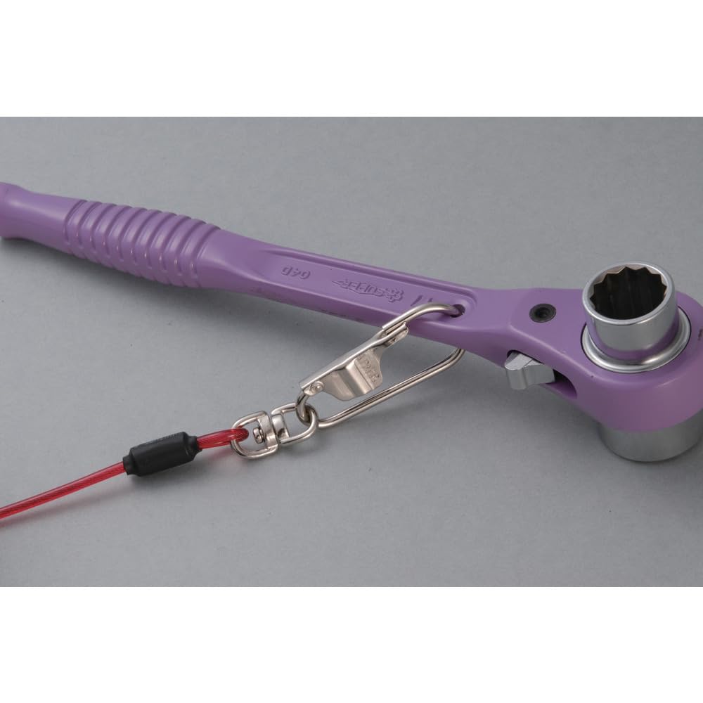 Supertool Safety Rope Steel Wire Direct Catch 1kg Violet AR430DV Fall Electrical Safe Work At (Stainless Core, Hook) Capacity, [Safety Harness,