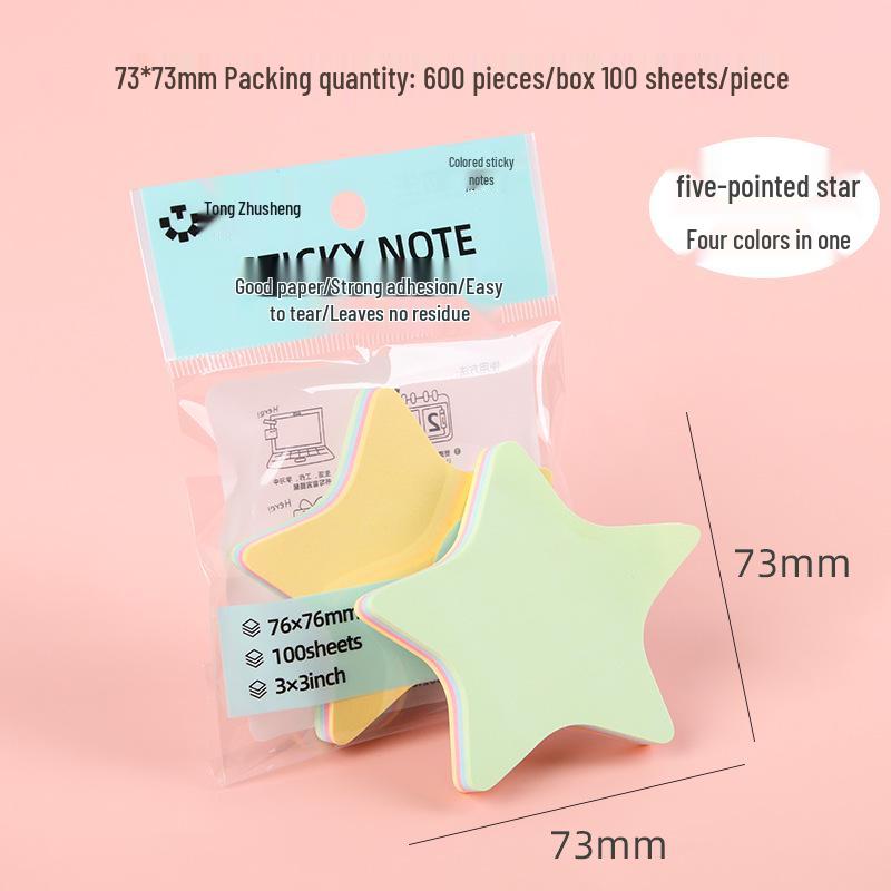 Heart-Shaped Colorful Sticky Notes for Students - Creative Index Memo Pads