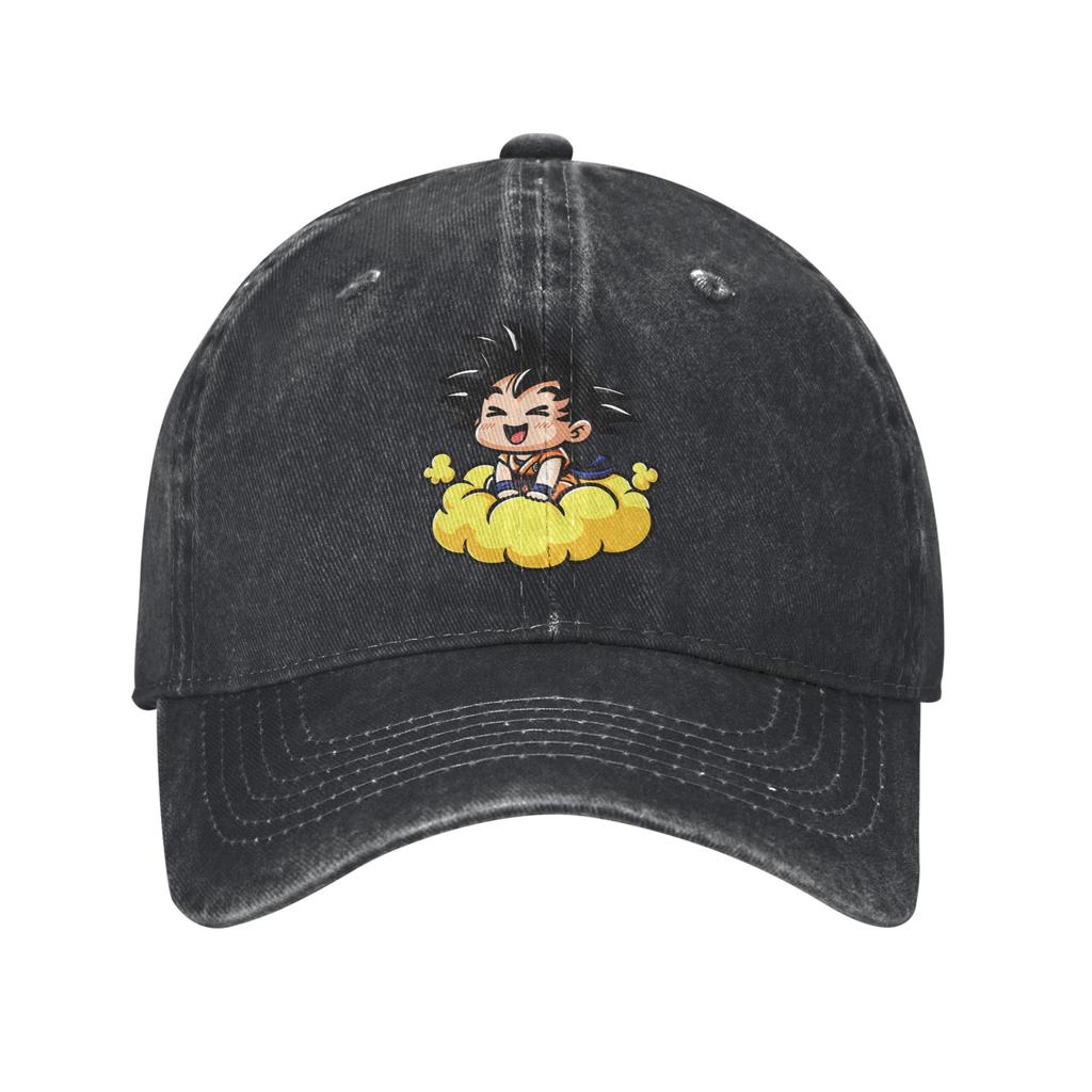 Casual Dragon Ball DBZ Goku Baseball Caps Unisex Distressed Cotton Sun Cap Cute Chibi All Seasons Travel Adjustable Fit Hats Cap