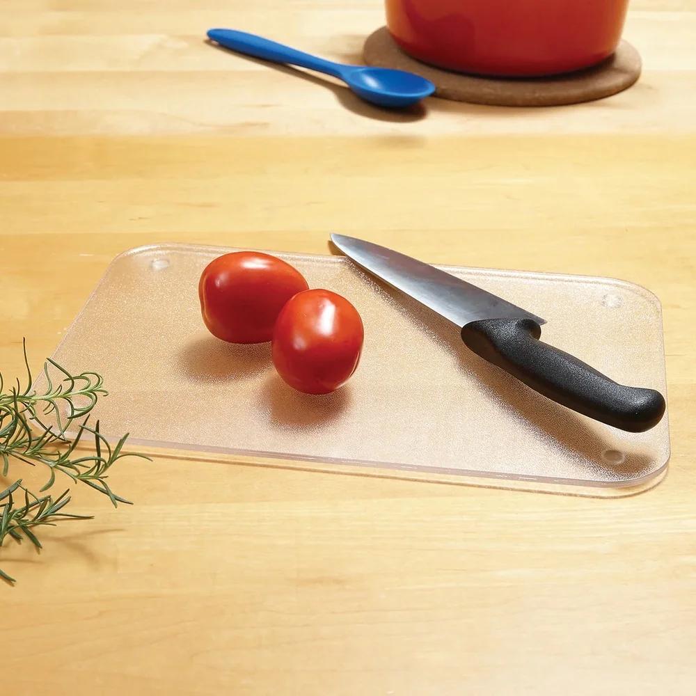Acrylic Cutting Board Medium 12x8 Pebble Finish Easy Clean BPA Free Food Prep Tool Kitchen Use