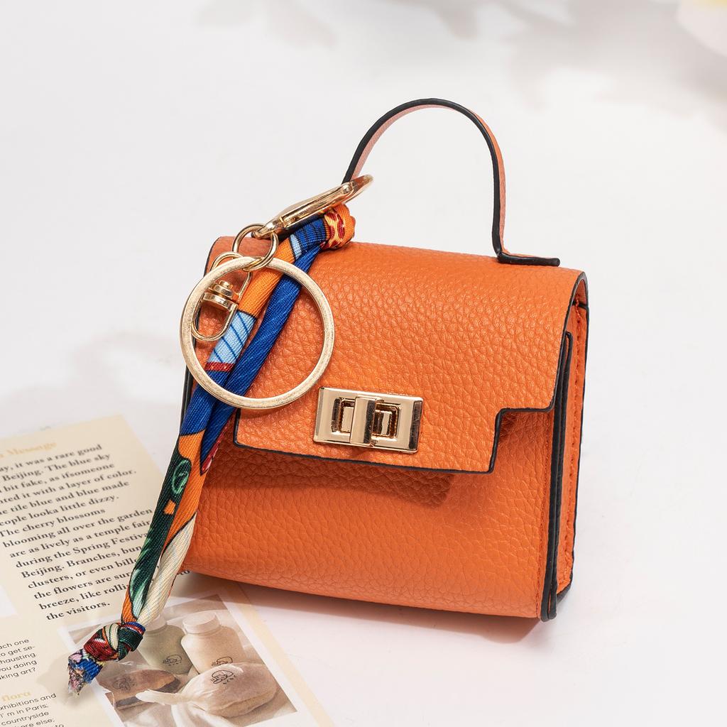 Mini wallet light luxury bag pendant mini platinum bag cute creative car key chain charm lipstick headphone case
