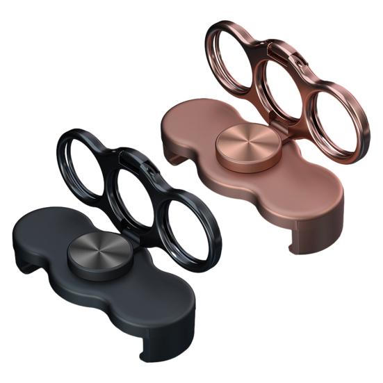 Yousheng 1/2Pcs Dual-Ring Three-Finger Back Clip Holder Multipurpose Foldable Phone Grip Holder 360 Degrees Rotation Cell Phone Ring Holders Stand