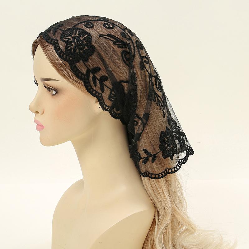 

Кружевной Цветок Вышивка Церковный Треугольный Шарф Женщины Шаль В Церковный Шарф Элегантный Дамский Летний Дорожный Защита От Солнца Хандана