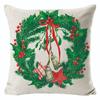 New Christmas Linen Pillow Cover Simple Sofa Pillow Home Printed Cushion Cover