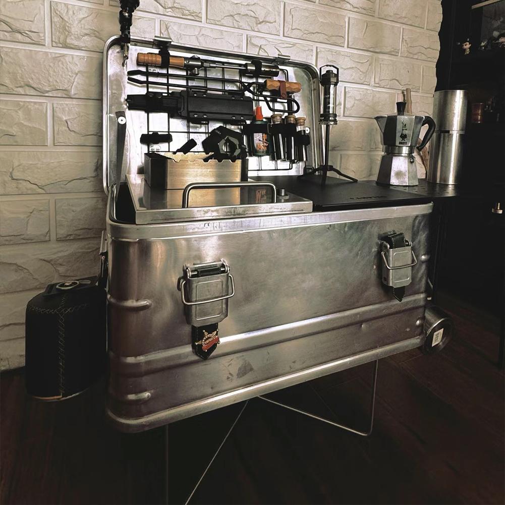 Aluminiumlegierung Boxständer Tragbare Eisen Aufbewahrungsbox Halterung Edelstahl Outdoor Aufbewahrungsboxen Regale für Reisekochen