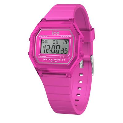 Authorized Distributor Ice Watch Watch 022887 ICE Digit Ice Digit Retro Neon Pink Clear Small 32mm [Ice Watch] Men's Women's