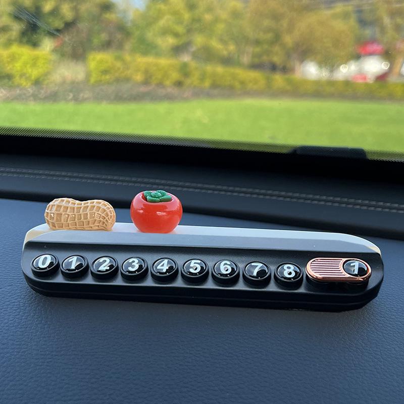 Cartoon Aromatherapy Car Parking Number Plate with Phone Holder