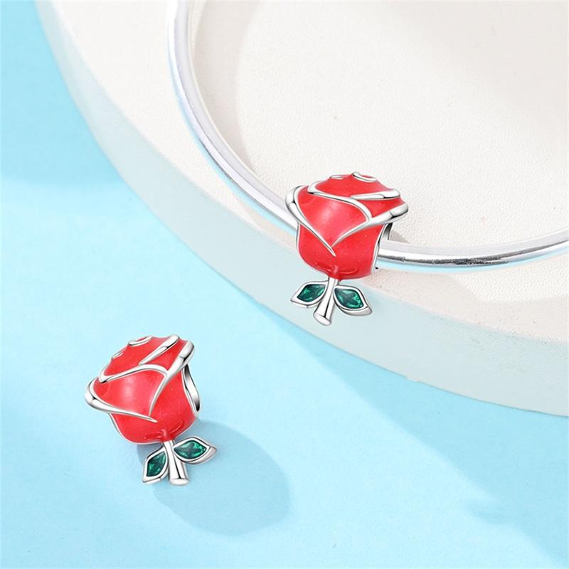 Copper Rose Beads Jewellery Fit Original Bracelet Necklace For Women Diy Gift