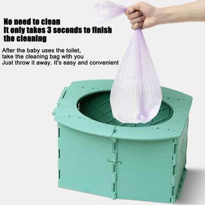 Baby-Toilette Reise-Töpfchen Tragbares Falt-Töpfchen mit Einwegbeuteln Wiederverwendbarer Leichter Baby-Toilettensitz