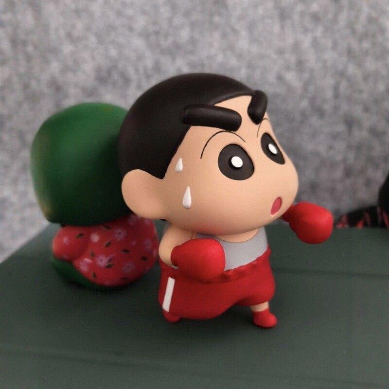 Crayon Shin-chan Boxing Figure Trendy Toy Doll: Cute Desktop Ornament & Birthday Gift