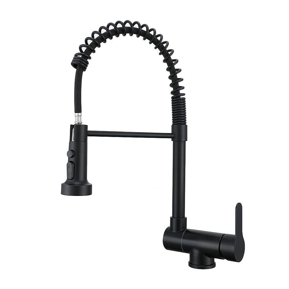 

Robinet Cuisine Rabattable Douchette, Mitigeur Cuisine Rabattable Flexible Cuisine,Inox 304 Brossé Pivotant 360°, Robinet De Cuisine Rabattable Noir