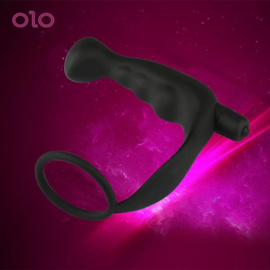 Men's Masturbation Plug Silicone Vibrator Sex Toy Prostate Ring G-Port Massager Adults