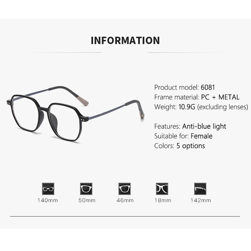 Anti Blue Light Brown Colored Glasses Trendy Bare Face Artifact, Large Frame Glasses Frame, Fashionable Presbyopia Glasses 6081