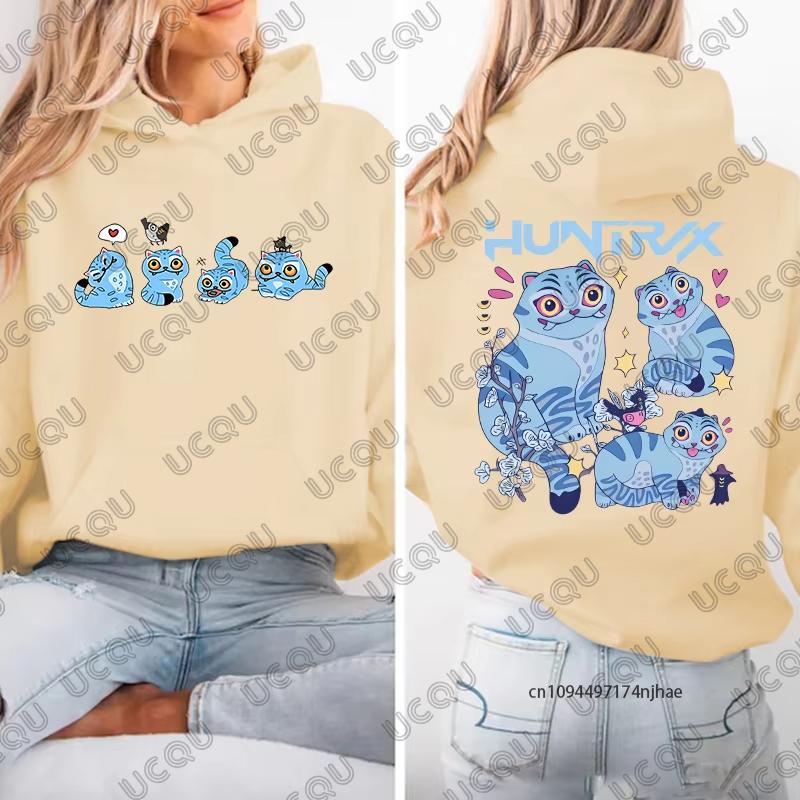 Kpop Chasseurs de Démons Sweat-shirts Mignons Tigre Imprimé Pour Femmes Hommes Automne Hiver Pull Manches Longues Décontracté Sweat-shirts Tops de Couples