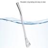 Stainless Steel Metal Drinking Straw Spoon Resuable Washable Cocktail Spoons L