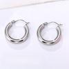 Classic Circle Earrings Niche Versatile Simple Earrings Titanium Steel Non-fading Jewelry Women