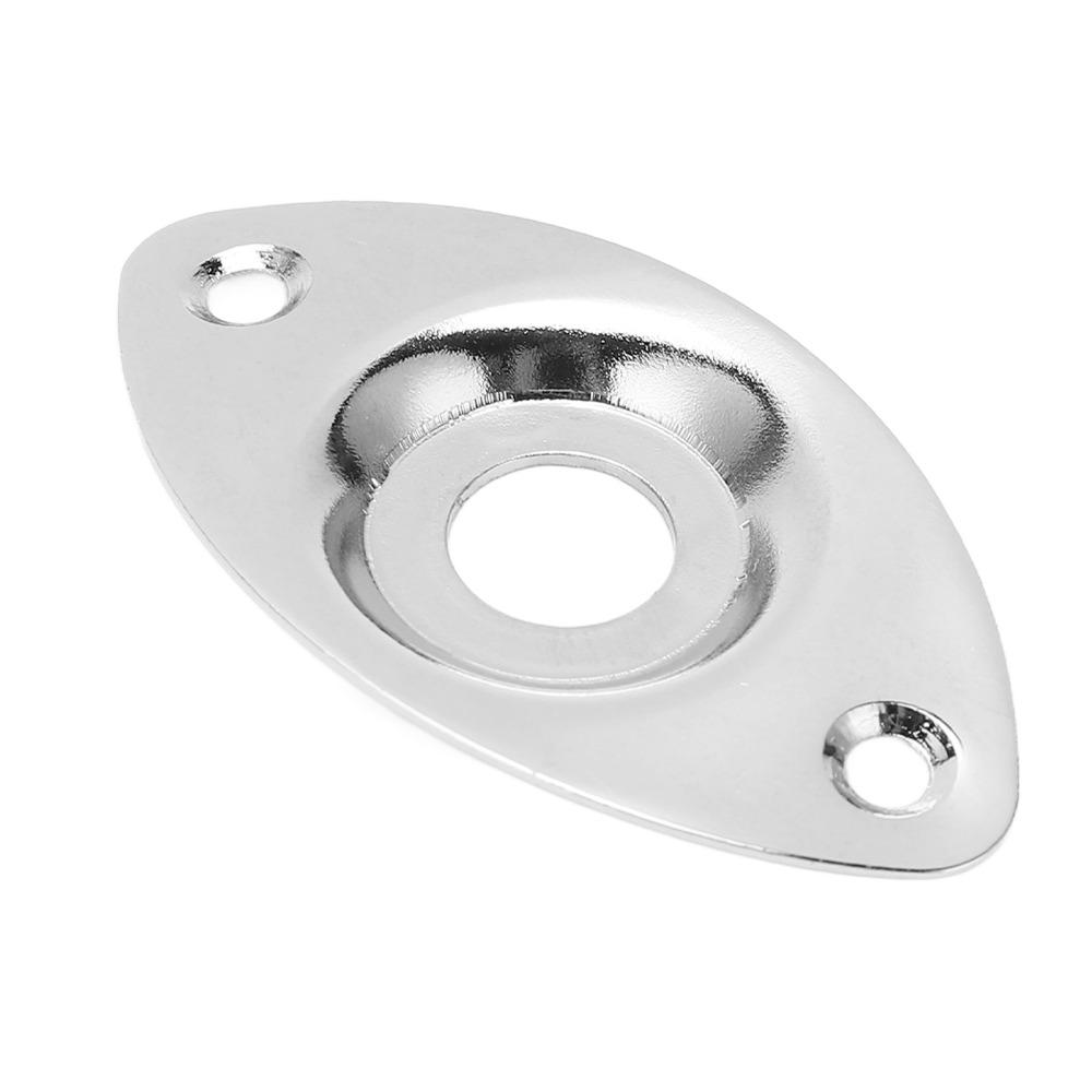 3PCS Silver Guitar Output Jack Plate Bass Output Jack Socket Electric Guitar Replacement Parts