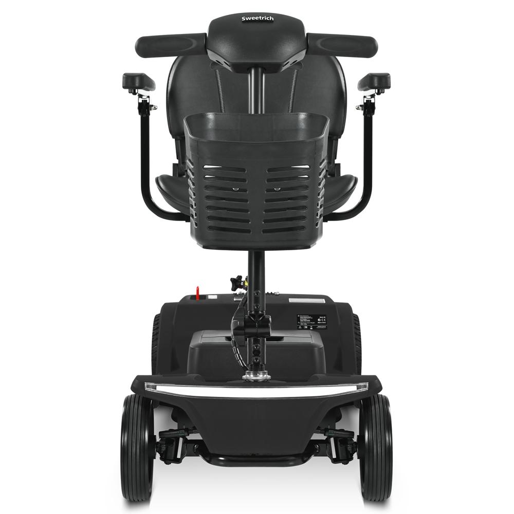 Sweetrich S2 electric mobility scooter, 250W motor, 24V 12Ah battery, electric scooter for seniors, 6KM/H MAX, 15KM range, weight capacity 136KG.